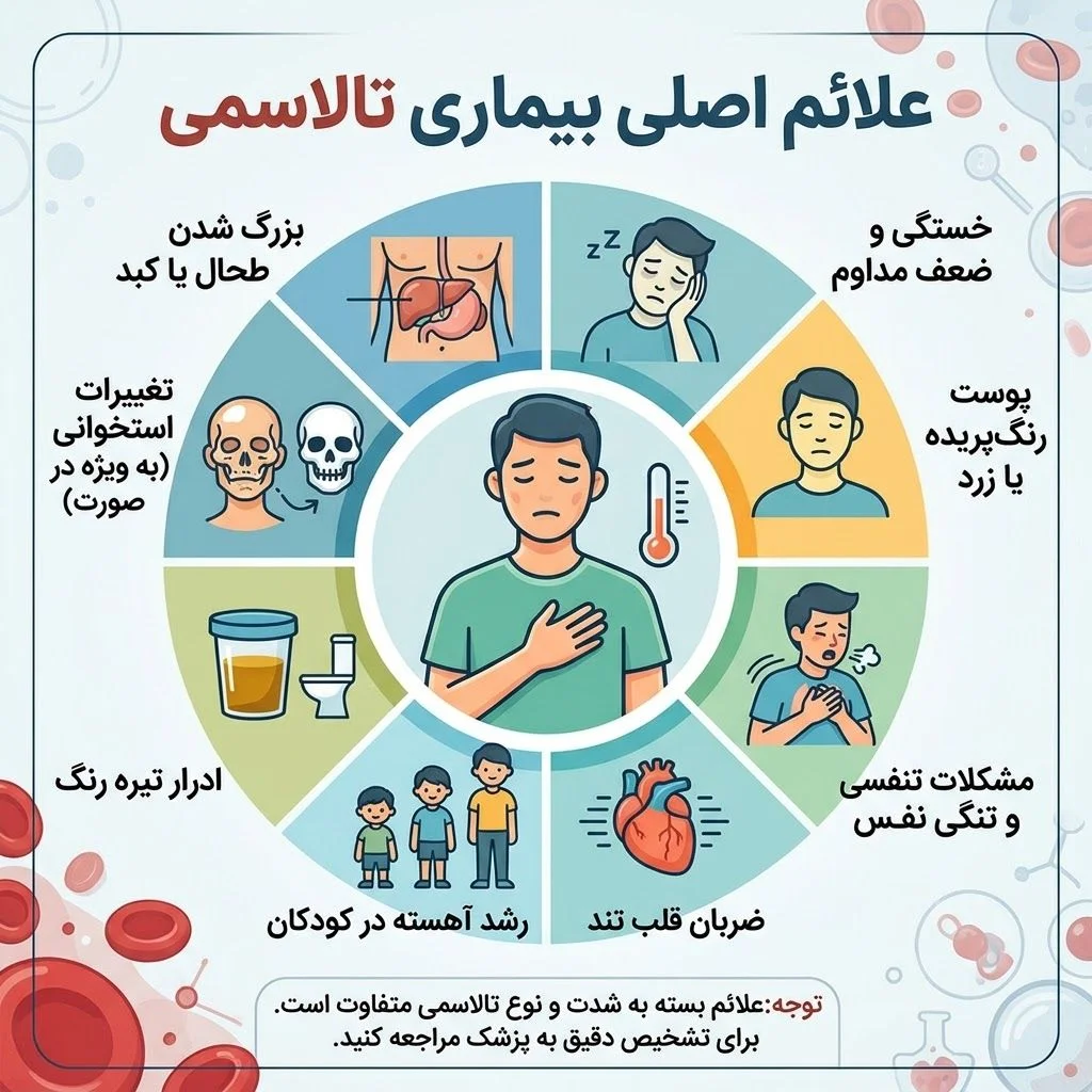 علائم بیماری تالاسمی
