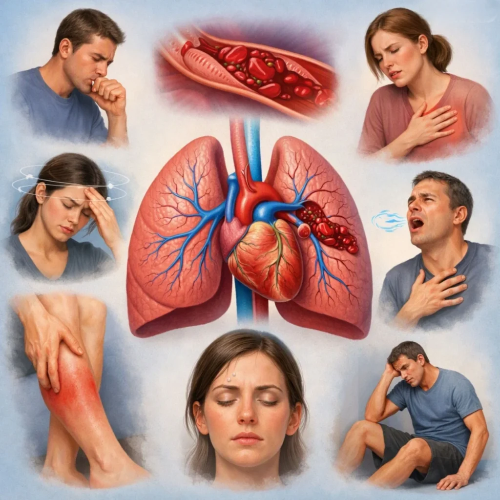 علائم آمبولی ریه